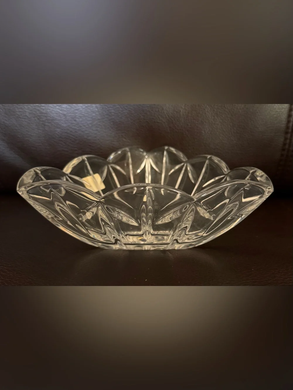 Mikasa Palais Clear Crystal Scalloped Delta Bowl